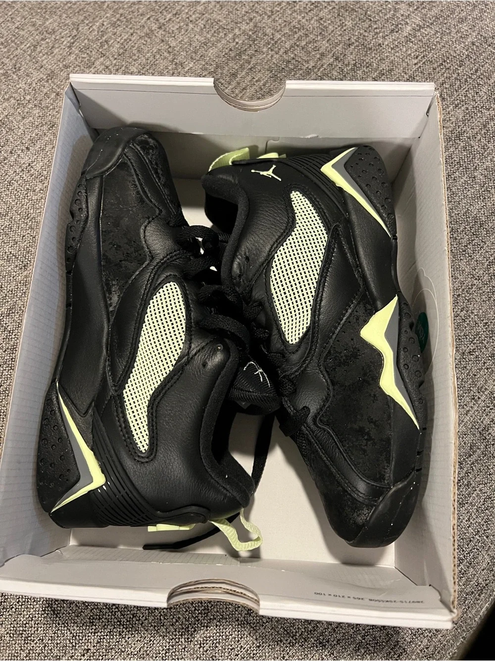Jordan Men’s Low-Top Sneakers in Black with Light Neon Accents